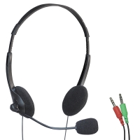 Stereo Multimedia  Headphones With Mic And Extended 2.5m Lead