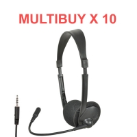 Multi Buy x 10 Multimedia Headsets with Boom Microphone