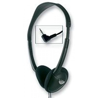 Computer Headphones in Black with 1.8 Metre Lead