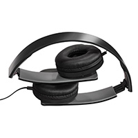 Slim Profile Folding Headphones, Black